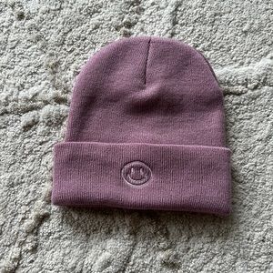 Pink beanie hat
